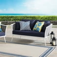thumbnail image 4 of Afuera Living Aluminum Patio Loveseat in White Navy, 4 of 5