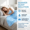 thumbnail image 2 of 1PC Cooling Ice Pattern Blanket for Hot Sleepers, Lightweight Breathable Summer Blanket, Soft Glacier Design Bed Cover, 2 of 5