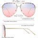 thumbnail image 4 of Gafas de sol con tachuelas para mujer, estilo aviador, montura metálica, protección UV 400., 4 of 5