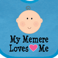 thumbnail image 4 of Inktastic Me Memere Loves Me Grandchild Girls Baby Bib, 4 of 4