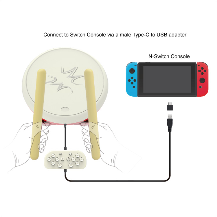 taiko drum controller for switch