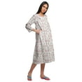 thumbnail image 3 of Moomaya Chemise de Nuit Longue à Boutons pour Femmes Imprimée, 3 of 6