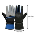 thumbnail image 3 of Guantes de invierno, resistentes al viento y al agua, afelpados, resistentes al frío, antideslizantes y resistentes al desgaste, para conducir, andar en bicicleta, senderismo y esquí, equipo, 3 of 9