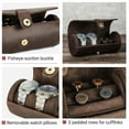 thumbnail image 5 of Luxury Leather Watch Case Cufflink Box With Pad Tie Case Travel Organizer, 5 of 5
