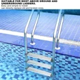 thumbnail image 2 of 1 Pack Stainless Steel Pool Ladder Step Easy Install For Ground Ladders Use, 2 of 5
