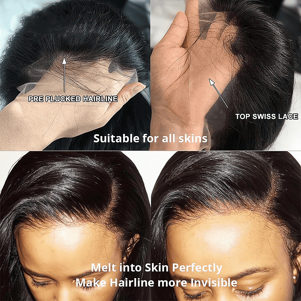 DOPI Body Wave Frontal Wig 13x4 Lace Front Wigs for Women Human Hair 180% Density Glueless Brazilian Virgin Hair Natural Col
