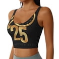 thumbnail image 2 of Pofeuu 2025 Happy New Year Print Sports Bra for Women Sexy Vest Yoga Running Gym Fitness Crop Bras Tops-Small, 2 of 8