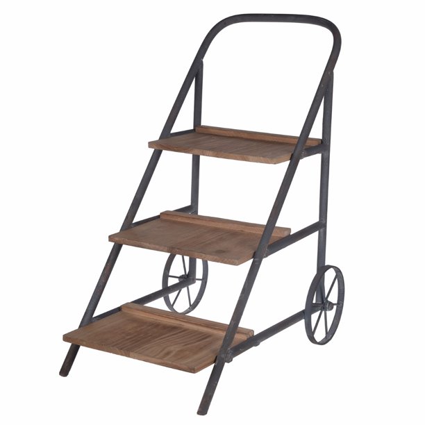 Attractive Lily Rolling Flower Shelf Cart