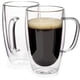 thumbnail image 1 of 16oz Insulated Coffee Mugs - Double Wall Glass - Tea Mugs - Latte Mugs - Clear Glass - Set of 2 (16oz), 1 of 5