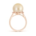 thumbnail image 2 of ANGARA Golden South Sea Cultured Pearl and Diamond Bypass Ring in 14K Rose Gold for Women | June Birthstone, Birthday, Anniversary, Jewelry Gift for Women | Pearl Ring, 2 of 8
