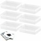 thumbnail image 1 of Paquete de 6 mini cajas de almacenamiento, cajas de almacenamiento pequeñas transparentes con tapas de plástico, cajas de almacenamiento para tarjetas, cuentas pequeñas, joyas, suministros para manua JAMW Sencillez, 1 of 5