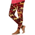 thumbnail image 6 of QIUOMBBP Multicolor High Waisted Christmas Leggings for Women Slim Fit Tummy Control Running Cycling Yoga Pants L, 6 of 7