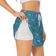 thumbnail image 2 of Haiem Cartoon Whale Women's 2 in 1 Running Shorts - Lightweight Athletic Workout Gym Yoga Breathable Sports Shorts Liner with Phone Pockets-XX-Large, 2 of 9