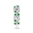 thumbnail image 4 of ANGARA Natural Nature Inspired Round Emerald & Diamond Vine Ring in 14K White Gold for Women (Size-1.5mm) | May Birthstone, Birthday, Anniversary, Jewelry Gift for Women | Natural Emerald Ring, 4 of 11