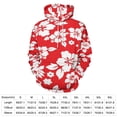 thumbnail image 2 of Red with White Hibiscus Hawaiian Flower Pattern (2) 3D Print Hoodie Men Women Autumn Thin Pullover Sweatshirt Vintage Streetwear Tops, 2 of 6