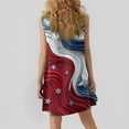 thumbnail image 2 of 4Th Of July Costume, American Flag Casual Tank Sundress With Pockets Boho Beach T-Shirts Round Neck Dresses Short For Women 2024 Black Dress Spring Dresses Casual Dresses (XXL, Wine) ZMTing, 2 of 5