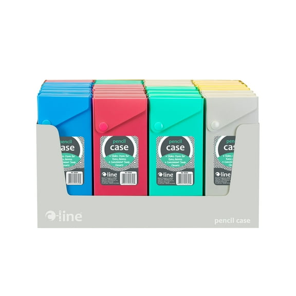 C-Line Slider Pencil Case, Assorted Tropic Tones Colors, Pack of 24