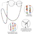 thumbnail image 1 of Cadena para anteojos, Paquete de 5 Cadena para anteojos Cadena para anteojos antideslizante con 10 pares de ganchos para las orejas, Cadena para anteojos de sol con cuentas coloridas Cordón Retenedor para anteojos, Ojo LingWen 1327533412346, 1 of 1