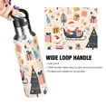 thumbnail image 4 of Yayeee 20oz Double Wall Stainless Steel Water Bottle with Flip Straw, Beige Christmas Santa, 4 of 7