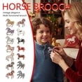 2026 Year of the Horse Brooch,Chinese New Year Crystal Horse Pin ...