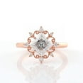 thumbnail image 2 of solitaire jewels 2CT Princess Moissanite Art Deco Engagement Ring For Women, 10K Rose Gold, 2 of 5