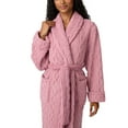 thumbnail image 4 of Room Service Women's Cable Knit Cozy Wrap Robe with Pockets (Pink/X-Large), 4 of 10
