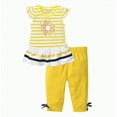 thumbnail image 2 of KPOPLK Baby Girl Clothes Toddler Girls Summer Outfits Girls' Clothing Cute Ruffle Tops Daisy Shorts Sets clearance kids clothes under $5.00(12-18 Months,Yellow), 2 of 4