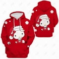 thumbnail image 1 of Chandail à Capuche Imprimé Hello Kitty Mignon pour Femmes, Décontracté, Col Rond, Vêtements de Sport, Chandail Ample, Automne, 1 of 7