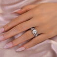 thumbnail image 3 of Veda Jewel 2.5 Ct Princess Cut Lab Created Diamond Engagement Ring - Split Shank Design - 14K White Gold Plated Wedding Ring for Women - Elegant Bridal Jewelry Gift for Proposal, 3 of 3