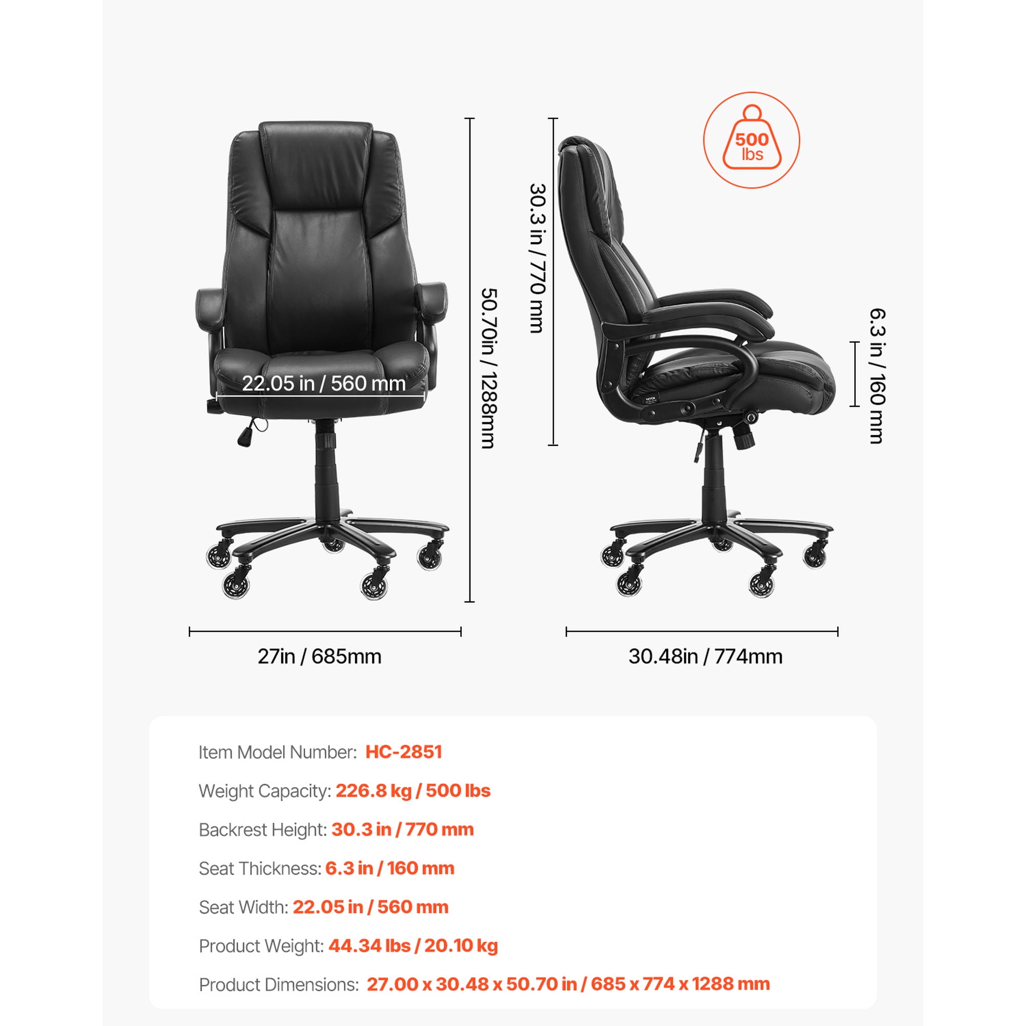 executive office chair 300400lb capacity product