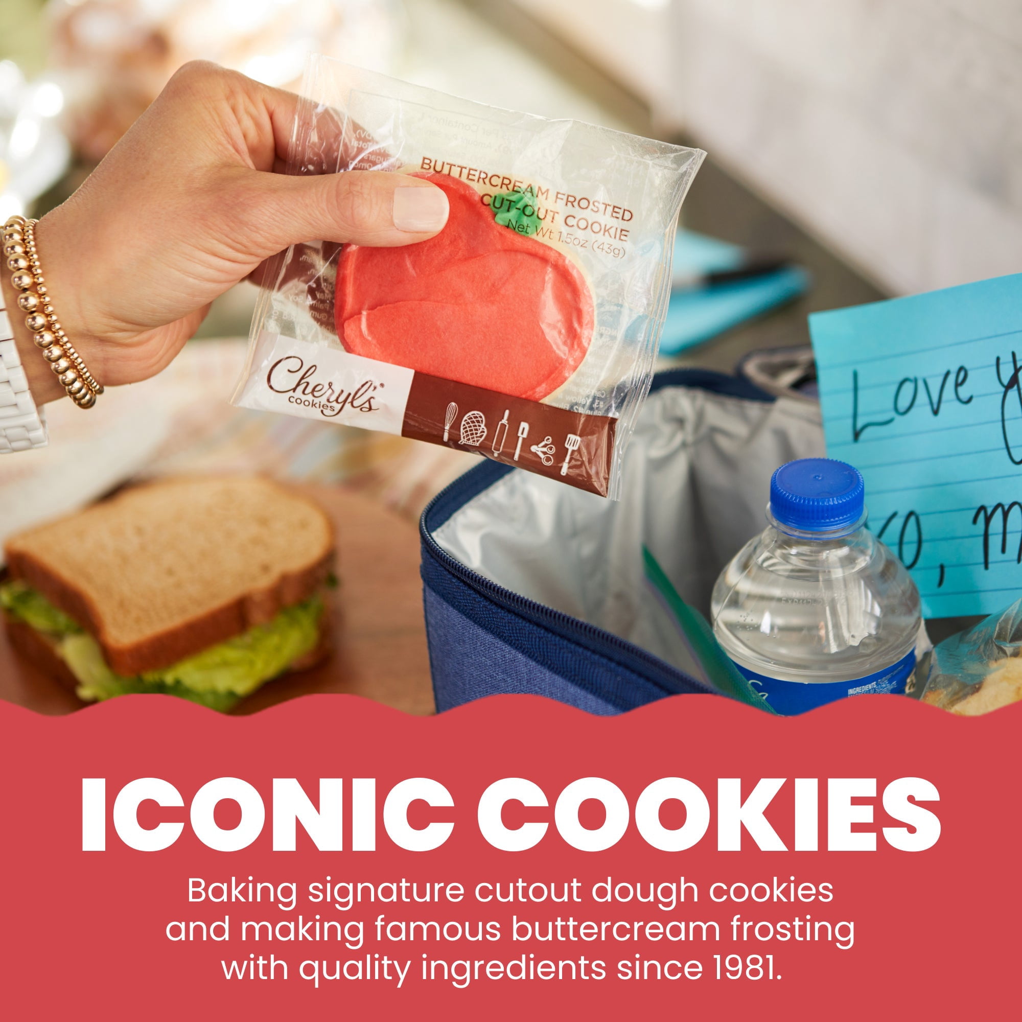 Cheryl's Cookies® Apple Shaped Cookies, with 12 Buttercream Frosted Sugar Cookies, Individually Wrapped, Gift for Teachers, Grads, Family, Friends, Loved Ones