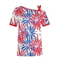 thumbnail image 5 of VerPetridure Patriotic Shirts for Women American Flag Shirt 4th of July Short Sleeve Crew Neck Graphic Tee USA Star Stripes Tops, 5 of 5