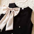 thumbnail image 6 of ITSAME Dress for Girls, Sleeveless Round Neck Cute Bow Kids Fashion Ruffled Princess Dress Black 3-4T, 6 of 9
