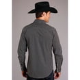 thumbnail image 2 of Men's Stetson Shirt Snap 2 Pocket Print Diamond Geo - Black, 2 of 3