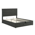 thumbnail image 6 of Upholstered Full Size Platform Bed With Underneath Storage Bed For Girls Boys Bedroom Linen Corner Storage Platform Bed, 6 of 9