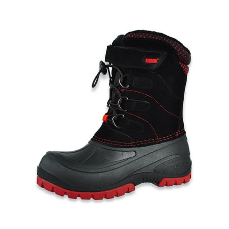 

Khombu Girls Snow Boots - black/red 12 toddler