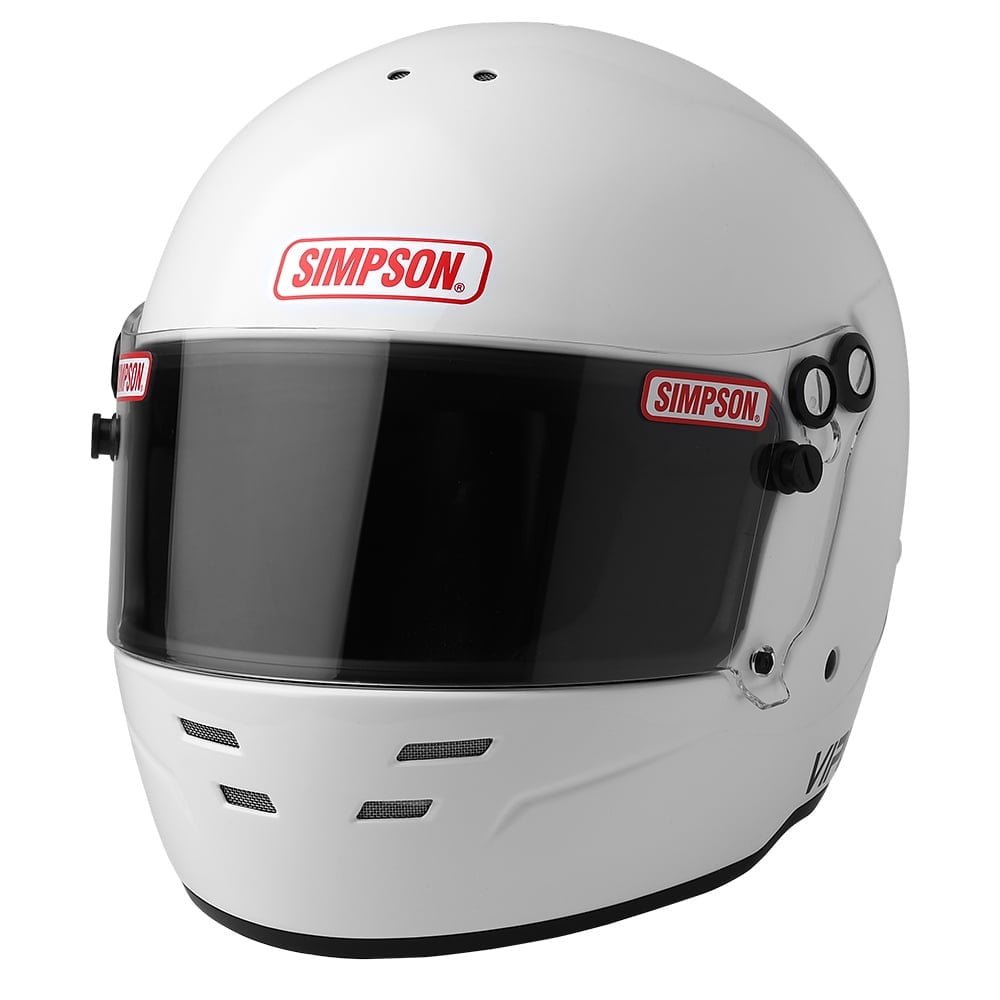 Simpson 7100051 SA2020 Viper Racing Karting Helmet, White, 2X-Large