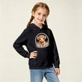 thumbnail image 2 of SJLDQY Girls Hoodies Cute Highland Cow Graphic Hooded Sweatshirts for Girls Long Sleeve Hoodie Fall Winter Casual Pullover Tops with Pockets, 2 of 4