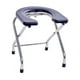 thumbnail image 4 of Taburete de asiento de inodoro en cuclillas para ancianos, silla cómoda, tablero de asiento esmerilado lavable, asiento de silla de inodoro plegable Negro 38cm Alto, 4 of 8