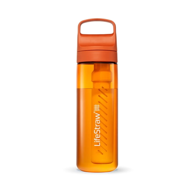 Botella con Filtro de Agua LifeStraw Go Series 650ml Kyoto Naranja