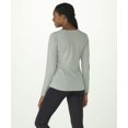 thumbnail image 2 of Boxercraft BW3166 Women's Solid Preppy Patch Tee-Oxford Heather-L, 2 of 4