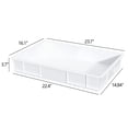 thumbnail image 2 of Yuright 4-Pack Plastic Pizza Dough Proofing Box, Commercial Stackable Pizza Proofing Dough Tray, White, 2 of 6