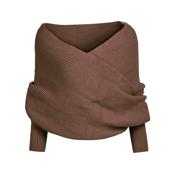 Bufanda Para Mujer, Chal, Moda De Invierno, Unisex, Cálido, Tejido De Ganchillo, Chal, Capa Con Mangas Eigraketly AP007274-01