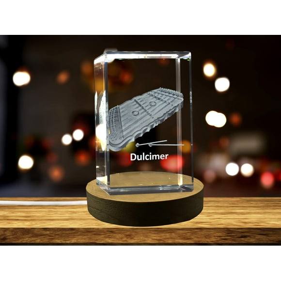 Dulcimer (Hammer) 3D Engraved Crystal 3D Engraved Crystal Keepsake/Gift/Decor/Collectible/Souvenir