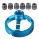 thumbnail image 1 of Accesorio de perforación vertical Plantilla de guía de broca autocentrante 5 casquillo de taladro Herramienta de carpintería Guía de - azul Sunnimix  Localizador de perforadoras, 1 of 7