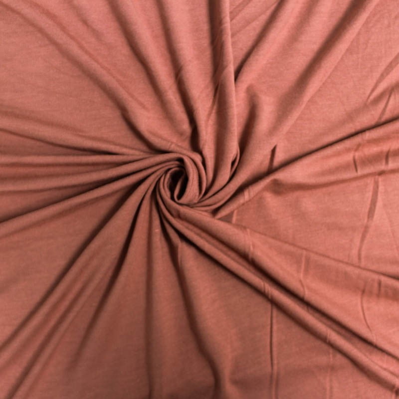 Peach Dark UltraHeavy Weight Rayon Spandex Jersey Knit Stretch Fabric