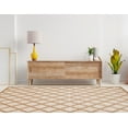 thumbnail image 2 of Diamond Lima Beige Trellis Area Rug 8x10 Indoor Soft Texture High Low Pile, 2 of 6