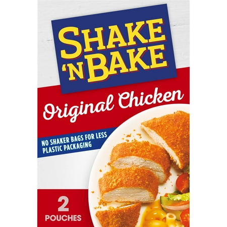 Shake 'N Bake Original Chicken Seasoned Coating Mix, 4.5 oz Box, 2 Count Packets