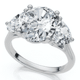 thumbnail image 4 of Pompeii Certified 3Ct Oval Trilogy Diamond Engagement Ring 14k Gold or Pt Lab Grown, 4 of 8