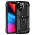thumbnail image 2 of Feishell Hybrid Armor Phone Case for iPhone 13 Pro,Military Grade Shockproof 360 Rotatable Metal Ring Holder Kickstand Support Magnetic Car Mount Dual Layer Protective Phone Cover,Black, 2 of 8
